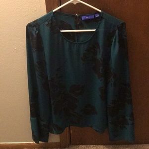Green Floral Blouse